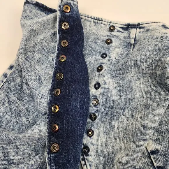 Retrofete Willa Skirt in Light Blue Acid Size Medium Button - Picture 9 of 10